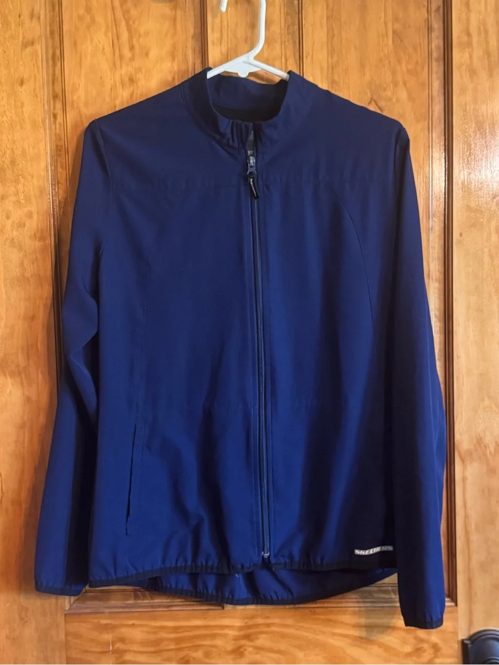 Skechers women’s Navy Blue Full-Zip scrub Jacket